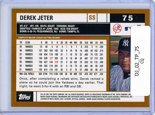 Derek Jeter 2002 Topps #75 (CQ)