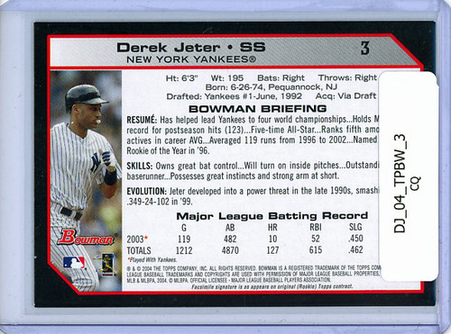 Derek Jeter 2004 Bowman #3 (CQ)