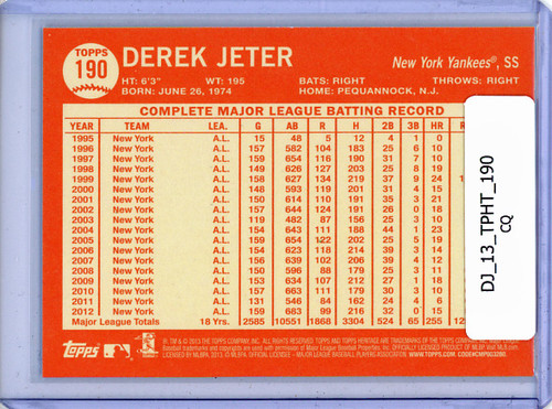Derek Jeter 2013 Heritage #190 (CQ)