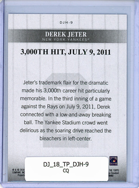 Derek Jeter 2018 Topps, Derek Jeter Highlights #DJH-9 (CQ)