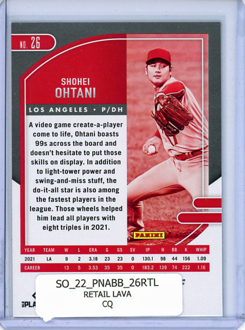 Shohei Ohtani 2022 Absolute #26 Retail Lava (CQ)