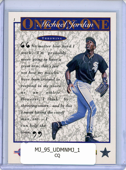 Michael Jordan 1995 UD Minors Michael Jordan One on One #1 Throwing (CQ)