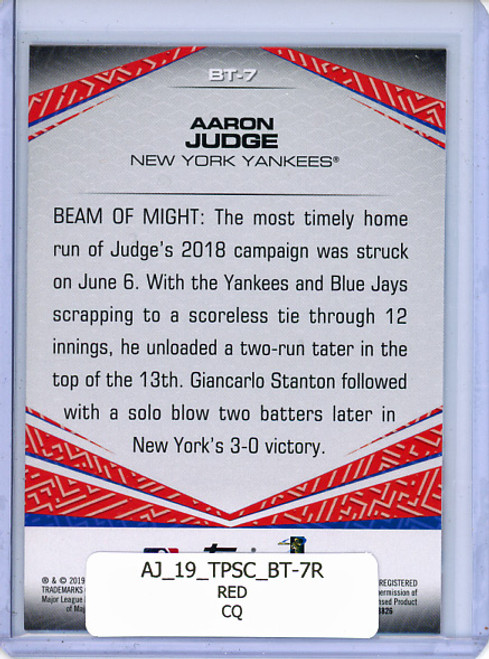 Aaron Judge 2019 Stadium Club, Beam Team #BT-7 Red (CQ)