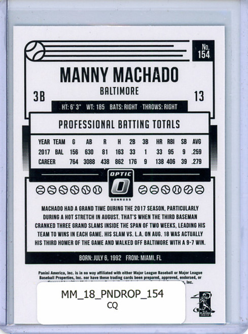 Manny Machado 2018 Donruss Optic #154 (CQ)