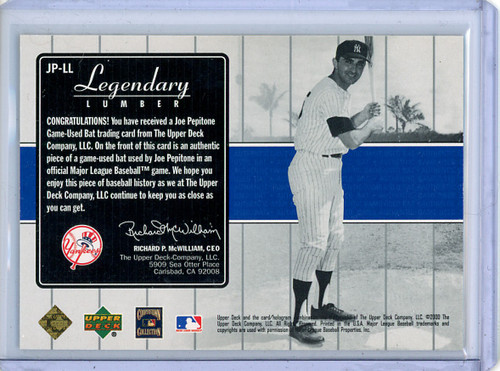 Joe Pepitone 2000 Upper Deck Yankees Legends, Legendary Lumber #JP-LL (1) (CQ)