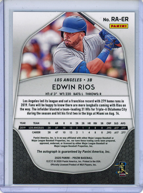 Edwin Rios 2020 Prizm, Rookie Autographs #RA-ER (1) (CQ)