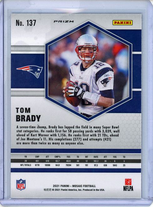 Tom Brady 2021 Mosaic #137 Green (2) (CQ)