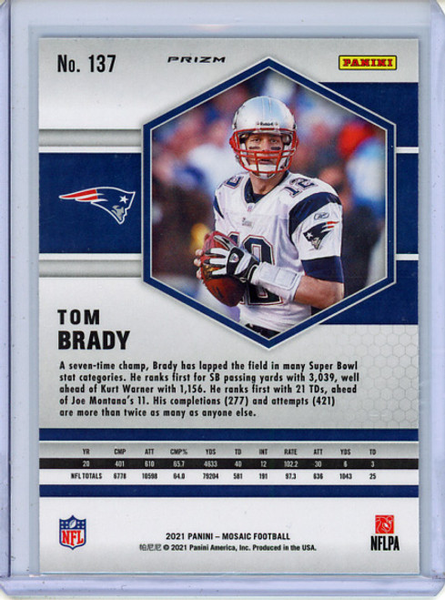Tom Brady 2021 Mosaic #137 Silver (1) (CQ)