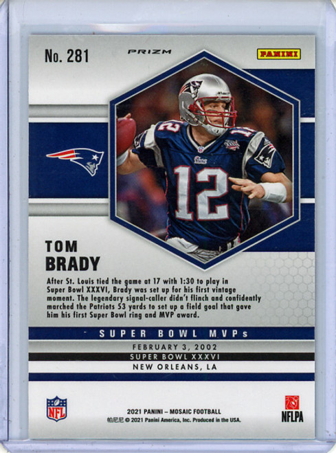 Tom Brady 2021 Mosaic #281 Super Bowl MVPs Orange Reactive (4) (CQ)