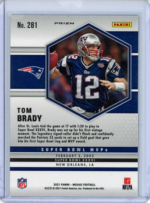 Tom Brady 2021 Mosaic #281 Super Bowl MVPs Orange Reactive (5) (CQ)
