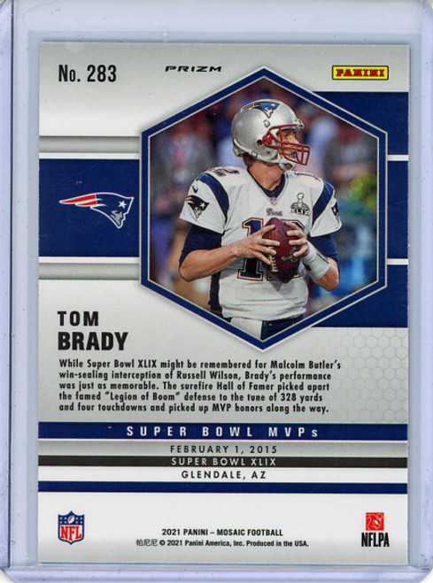 Tom Brady 2021 Mosaic #283 Super Bowl MVPs Orange Reactive (1) (CQ)