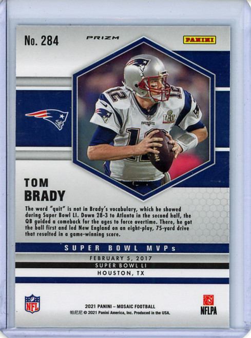 Tom Brady 2021 Mosaic #284 Super Bowl MVPs Green (2) (CQ)