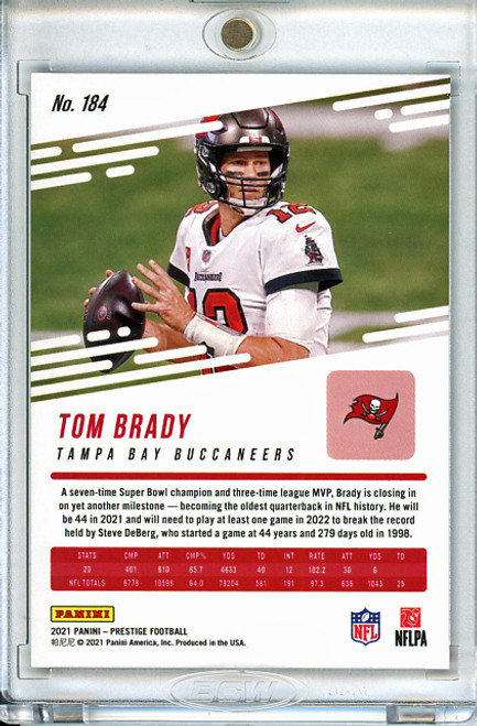Tom Brady 2021 Prestige #184 Xtra Points Premium Red (#227/299) (CQ)