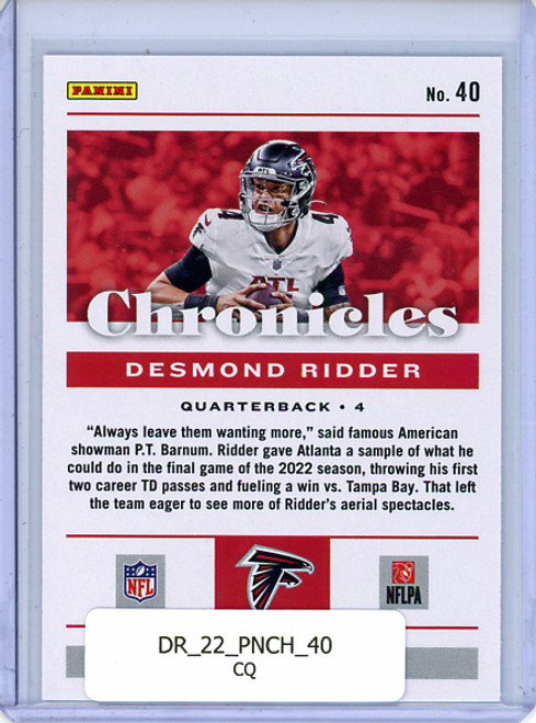 Desmond Ridder 2022 Chronicles #40 (CQ)