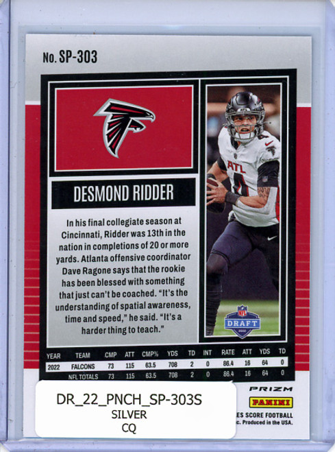 Desmond Ridder 2022 Chronicles, Score Premium #SP-303 Silver (CQ)