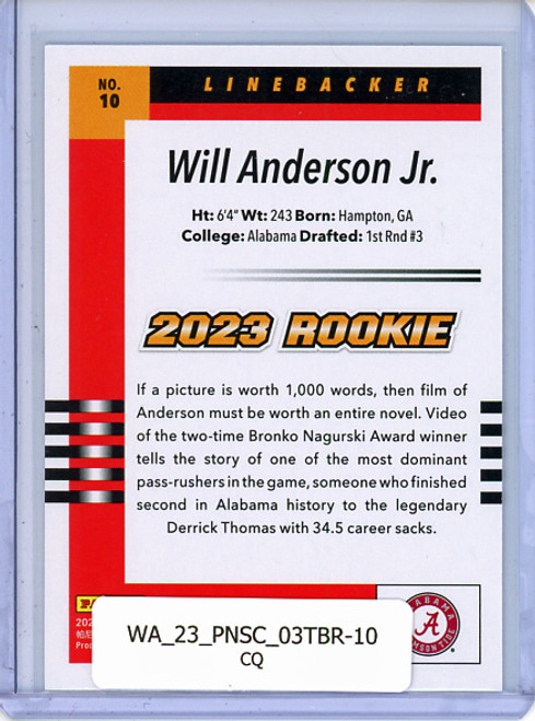 Will Anderson Jr. 2023 Score, 2003 Throwback Rookies #10 (CQ)