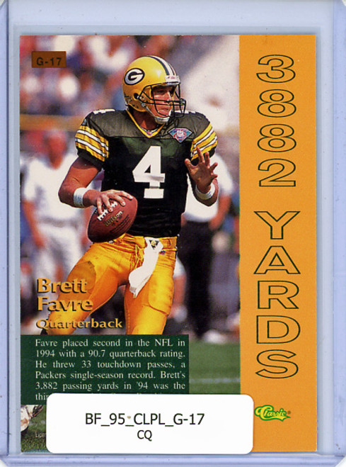 Brett Favre 1995 Pro Line, Grand Gainers #G-17 (CQ)