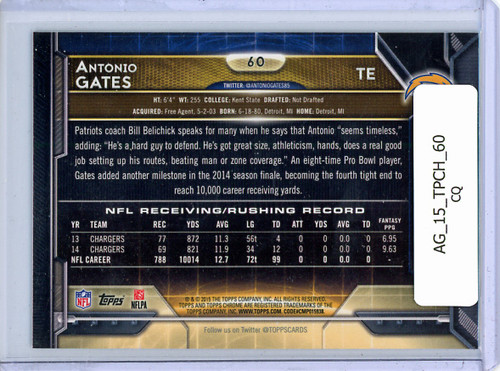 Antonio Gates 2015 Topps Chrome #60 (CQ)