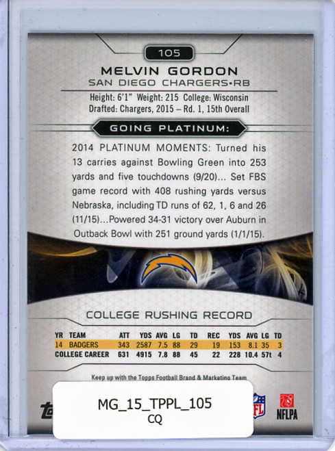 Melvin Gordon 2015 Platinum #105 (CQ)