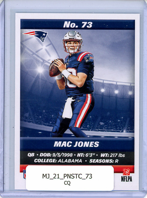 Mac Jones 2021 Panini Stickers #73 Cards (CQ)