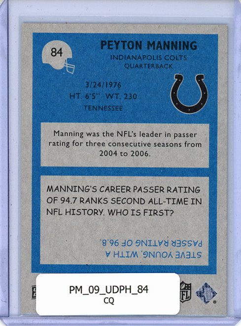 Peyton Manning 2009 Philadelphia #84 (CQ)