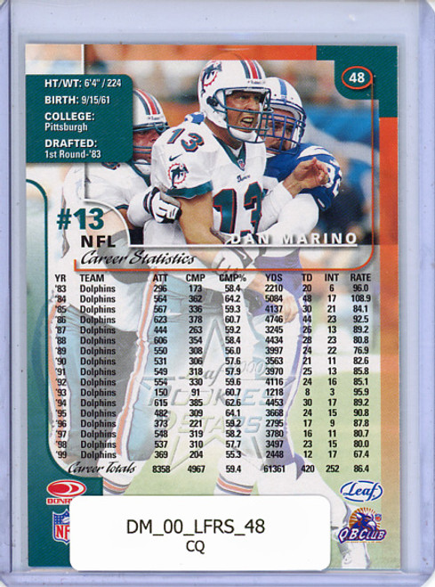 Dan Marino 2000 Leaf Rookies & Stars #48 (CQ)