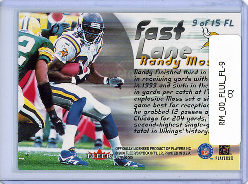 Randy Moss 2000 Ultra, Fast Lane #FL-9 (CQ)