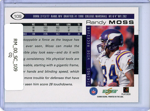 Randy Moss 2000 Score #109 (CQ)