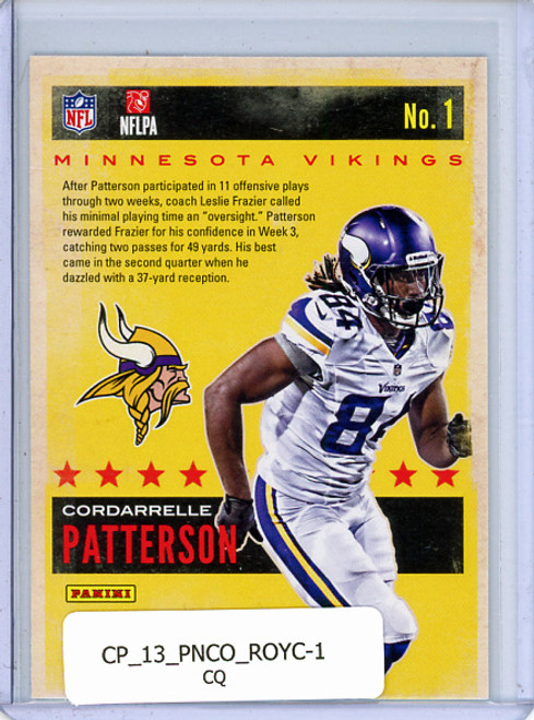 Cordarrelle Patterson 2013 Contenders, Rookie of the Year Contenders #1 (CQ)