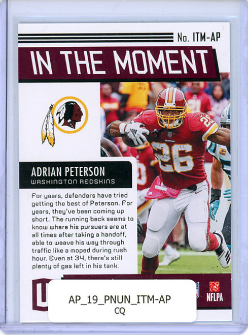 Adrian Peterson 2019 Unparalleled, In the Moment #ITM-AP (CQ)