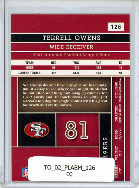 Terrell Owens 2002 Playoff Absolute #126 (CQ)