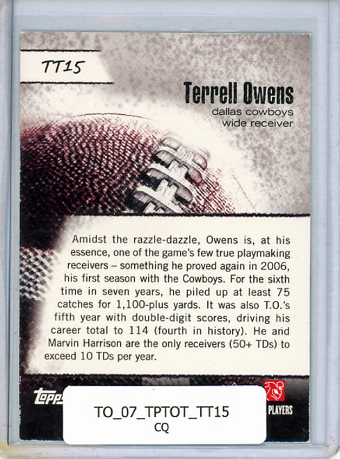 Terrell Owens 2007 Topps Total, Total Topps #TT15 (CQ)