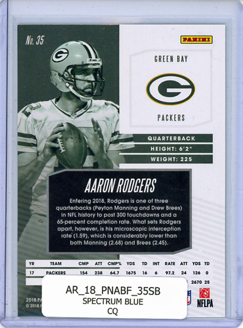 Aaron Rodgers 2018 Absolute #35 Spectrum Blue (CQ)