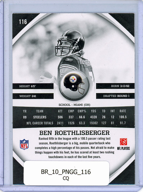 Ben Roethlisberger 2010 Gridiron Gear #116 (CQ)