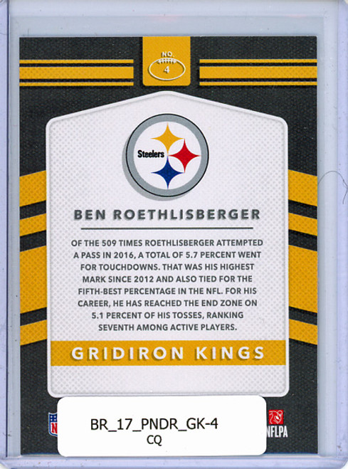 Ben Roethlisberger 2017 Donruss, Gridiron Kings #4 (CQ)