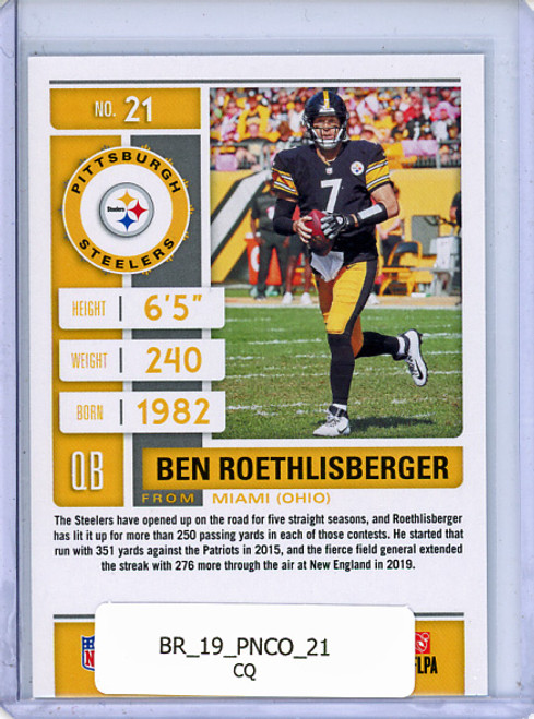 Ben Roethlisberger 2019 Contenders #21 (CQ)