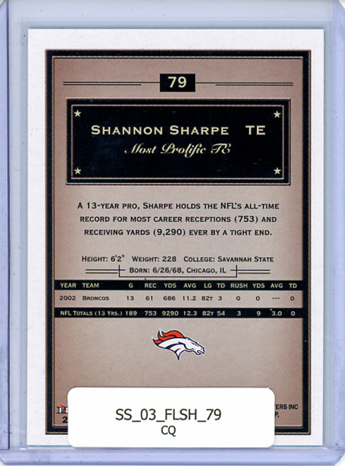 Shannon Sharpe 2003 Showcase #79 (CQ)