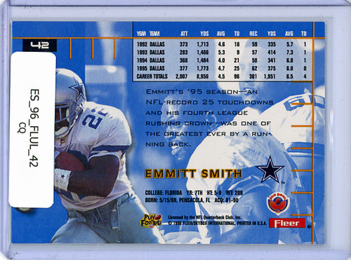 Emmitt Smith 1996 Ultra #42 (CQ)