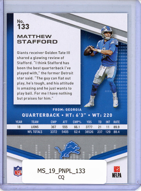 Matthew Stafford 2019 Playoff #133 (CQ)