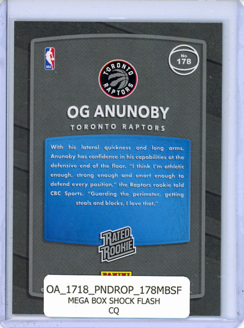 OG Anunoby 2017-18 Donruss Optic #178 Mega Box Shock Flash (CQ)