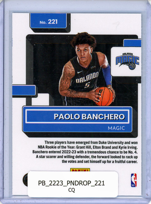 Paolo Banchero 2022-23 Donruss Optic #221 (CQ)