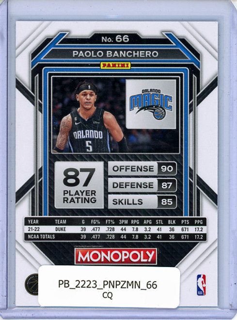 Paolo Banchero 2022-23 Prizm Monopoly #66 (CQ)