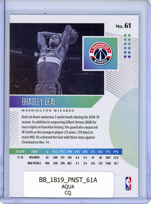 Bradley Beal 2018-19 Status #61 Aqua (CQ)