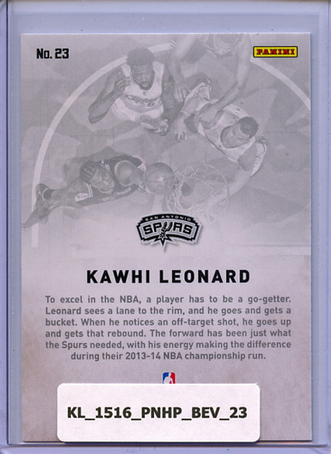 Kawhi Leonard 2015-16 Hoops, Bird's Eye View #23