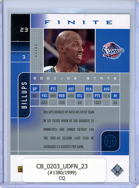 Chauncey Billups 2002-03 Finite #23 (#1380/1999) (CQ)