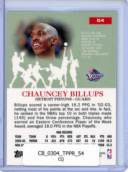 Chauncey Billups 2003-04 Pristine #54 (CQ)