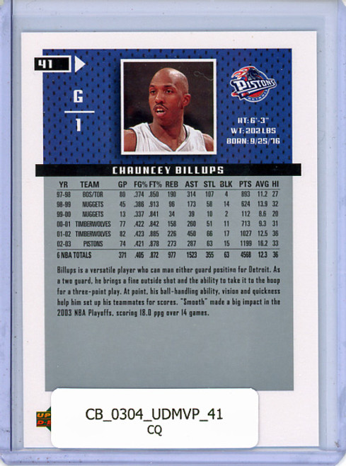 Chauncey Billups 2003-04 MVP #41 (CQ)