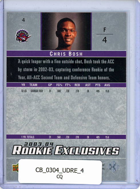Chris Bosh 2003-04 Rookie Exclusives #4 (CQ)