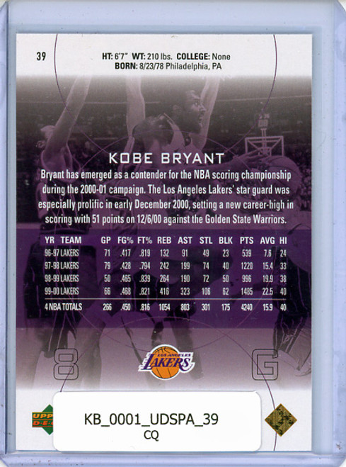 Kobe Bryant 2000-01 SP Authentic #39 (CQ)