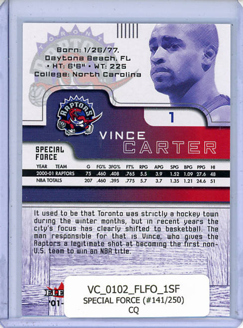 Vince Carter 2001-02 Force #1 Special Forces (#141/250) (CQ)